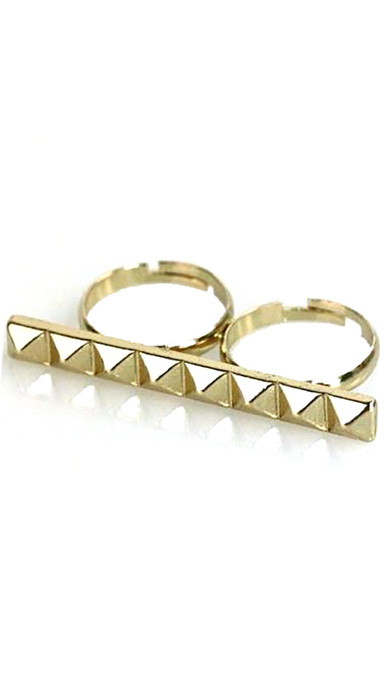 Police Auctions Canada - Vitaly Two-Tone Double Bar Ring (511787F)
